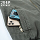 JEEP SPIRIT Jeep Jacket Men's Jacket Men's Autumn and Winter Stand Collar Washed Reversible Casual Men's Top Dark Blue 2XL