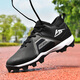Wejiess Football Shoes American Football Chaussures Competition de baseball Chaussures Training Training Sneakers Junior et Middle School Basketball Batch Boots Chaussures Sports Black 39 Chaussettes + assiette de protection + Sac à chaussures