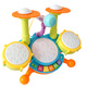 Meibosen Kinder-Drum-Stand Baby über 6 Monate Early Early Education Hand-Paining Drum Stand Baby Beats Jazz Drum Instrument Spielzeug klassischer Modell-Drum-Orange [Aufladen Version]