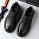 Cartelo Cartelo Cartelo Cartelo Britische Lederschuhe mit großem Kopf der Herrengeschäftsgeschäft für Herren Lederschuhe dicker alleinerhöhenhöheschuhe 9789 Schwarz 39
