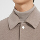 Vêtements pour hommes de Lilang Light Fashion [garniture intérieure] manteau en laine à la veste en laine tricotée pour hommes Q4DYR109 Rice Gray XL (175)