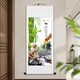 Ziwu Qian green bamboo hanging paintings bamboo report safety vertical scroll paintings new Chinese style living room study tea room entrance decoration painting green bamboo picture 10972 bamboo report safety overall size 96*218CM
