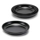 Chengliu Imitation Porzellan Tischgeschirr schwarzer Teller rund kommerzielle Buffetplatte Barbecue Hotpot Schale Runde Platte Plastikknochenmodelle W5009 Schwarz