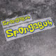 SpongeBob Pixel Mobile Aufkleber Pixel SpongeBob Cartoon Creative Car Aufkleber Pai Star Automotive Pixel Englisch kleiner Trompete 12x2,6 cm