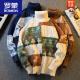 罗蒙（ROMON）保暖加厚高领毛衣男秋冬季日系复古休闲慵懒风套头针织衫 藏青色 M (95-115斤)
