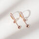 DL 1998 Fat Donglai same style 18k rose gold earrings made by love for women au750 color gold earrings temperament gold beads inlaid 18K rose gold pair