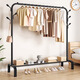 Nifeng simple coat rack floor-standing multi-functional home living room indoor clothes drying rack entry floor bedroom clothes rack basic model black 110cm wide-bilateral tree branches