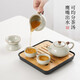 Chuwu Ru Kiln Kung Fu Tea Set Small Home Hotel Office Light Luxury High-end Teapot Tea Tray Personal Tea Drinking Set