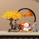 
Yunya’s everything is good for persimmon ornaments in living room wine cabinet quicksand painting high-end desktop ornaments moving gifts. The lucky cat and fortune tree quicksand painting-Cyan Jinshan