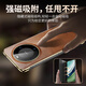 IM-Chen [Ölwachs echtes Leder | Magnetic Smart Flip] Geeignet für Huawei Mate60pro Mobiltelefon Fall Mate60Pro + Schutzhülle Anti-Fall-High-End-Geschäftsmodell-Kaffeefarbe
