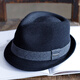 Tochino wool top hat men's middle-aged and elderly fashion autumn and winter dad hat British retro gentleman black adult jazz hat trend light gray YB086