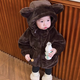 
Yuanyouling winter fur coat baby girl cute thickened jacket fashionable warm hooded mid-length fur coat milk Fufu little white bear * plus velvet thickened warm match 80 (recommended height 65CM-75CM)