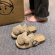 Qisiman Internet Celebrity Linda Bolsa de dibujos animados de dibujos animados para mujeres en primavera y verano Nuevo nicho de nicho liviano Casa suave Birkenstock Zapatos para mujeres Versión mejorada #Birkenstock Light Khaki Mandarin Duck Shirley Mei 38 3937/38 Tamaño