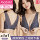 莫代尔前扣内衣女小胸聚拢收副乳防下垂无钢圈蕾丝大码背心式文胸罩套装 灰单件 70A 32