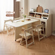 Quanyou Home Cream-style multi-functional sideboard integrated wall-mounted folding dining table combination for small apartments