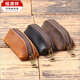 
Hengyuanxiang retro leather car key bag for men and women small storage bag multifunctional mini household zipper key protection case black