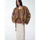 Fu Zhien Gone With the Wind Sagafurs Fro Fur Coat Women Mujeres hechas a mano Spray Smudge FURO CURCO DE PIRA V ARRielo Marrón M