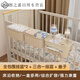 婴儿床收纳挂篮床边床头宝宝尿布台喂养台尿不湿口水巾收纳袋挂袋 婴儿床合集【4件套】 (一套就够了)