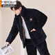 Modal men's pajamas men's autumn and winter flannel cotton pajamas coral velvet three-layer thickened winter home clothes cotton jacket set M6627 brown thickened L weight [95-120Jin [Jin equals 0.5 kg]]