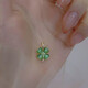 Green pendant four-leaf clover necklace accessories women's exquisite jewelry sweet clavicle chain light luxury niche high-end gift gold
