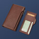 Williampolo Paul Wallet Echtes Leder-Herren Langer Top-Top-Kauflatten mit großer Kapazitätskarte Vatertagsgeschenk für Papa P24QB165-Solid-Holz Geschenkbox (Anmerkungen Farbe)