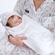 DOMIAMIA baby bath towel, six-layer gauze hooded children's bathrobe, newborn absorbent and breathable wrap towel, six-layer gauze hooded bath towel-Lingyusongge 120x75cm