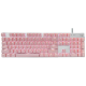 罗技（Logitech）K845机械键盘 有线键盘 办公电脑打字键盘  电竞游戏发光全尺寸个性化定制键帽 罗技K845青轴 樱花粉