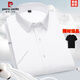 Pierre cardin high-end quality summer business casual men's short-sleeved shirt middle-aged and elderly anti-wrinkle professional work half-sleeved shirt DX6625 42