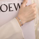 Shengshi Qiyuan platinum bracelet for women pt950 genuine platinum bracelet for women sparkling clover bracelet birthday gift for girlfriend 5-5.9g/length 15.5-19cm adjustable