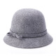 Qianzi charming felt hat women's 2025 autumn and winter woolen hat outdoor pure wool spring and autumn basin hat for women, dark khaki color, one size 56-58cm