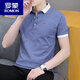 Romon (Romon) 2025 Nouveau revers d'été T-shirt à manches courtes pour hommes à manches courtes Polo Polo Men's Men's Coll's Half-Maled Silk White Qy679 M