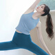 Shuangxiu high-end yoga clothing suit for women 2025 new I-shaped vest, beautiful Pilates sports fitness clothing top, blue top L 110-120
