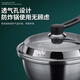 HUYO thickened tempered glass pot lid household stainless steel can stand up for cooking iron pot lid universal high temperature resistant steamer lid suitable for inner diameter 23.8-25.3cm 24cm