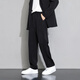 
Foss Phil casual pants for men spring and summer loose straight ice silk pants for men draped wide-leg sports thin suit pants black XL