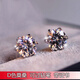 Fat Donglai same style PT950 platinum moissanite earrings diamond earrings for men and women 2024 new trendy white 18k gold 50 cents a pair