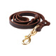 Dog cowhide traction rope traction belt medium and large small dogs golden retriever German shepherd dog walking rope leather rope p chain dog leash 1.5cm wide pure copper hook cowhide leather traction rope material 1.5 meters (actual length 1.2 meters)