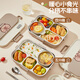 WorthBuy Kapibala Lunch Box 316 Cajonero de oficio de acero inoxidable Lorzonal Bento para estudiantes de primaria y secundaria a la escuela 316 modelos 4 cuadrícula + tazón de sopa + vajilla + bolsa de aislamiento