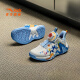 Anta-Kinder-Turnschuhe für Männer- und Frauenschuhe für Frauen 2025 Frühlings- und Sommer Neue Klettverschleiß mit hohen Kee-resistenten Basketballschuhen [Reverse Scale] White/Blue/Xixia Orange 9930-5 32
