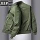 Jeep SpiritJeep Spring y Autumn Men's Jacket American Casual Work Rear Jacket Military Collar Flying Baseball Clothing Middle-Edy Midera