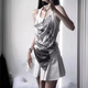 
Chaomengcheng American retro sexy hot girl fake two-piece sleeveless shirt for women in summer new tight outerwear vintage printed top XZ#9227 White M
