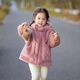 
Yuanyouling winter fur coat baby girl cute thickened jacket fashionable warm hooded mid-length fur coat milk Fufu little white bear * plus velvet thickened warm match 80 (recommended height 65CM-75CM)