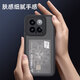 Xiaomi 15SU7 CLÉ CLÉ THELLE MOBILE DU TÉLÉPHONE MOBILE AVEC SAG CAR SAG INTÉRIEUR INTÉRIEUR CARTE 14NFC CARDE Le glissement peut contenir ID REDMI K80 Fine Hole - Semi-Transparent Matte Black (pas de cueillette de carte / balayage)