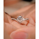 Pt950 platinum crowns love moissanite diamond ring diamond ring female engagement proposal wedding ring closed ring light luxury model crowns love 50 points live mouth