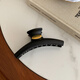 Hejimei French Retro Retro Maillard Clips de agarre de gran tamaño con gran volumen de cabello en la parte posterior de la cabeza Corea coreana Gold Standard Clip Standard Stardress Shark Clip 3884-3 amarillo Amber English Standard Curred Clip
