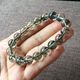 Chinois rouge naturel vert tourmaline bracelet bracelet cheveux cristal bracelet brésilien et femmes