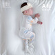 
Yishuang'er baby jumpsuit summer boy and girl baby ice silk haria newborn ultra-thin pajama crawling clothes Sun 90