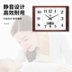 Combasi Wall Reloj Sala de estar Reloj Wall 2025 New Simple Creative Clock Fashionable Quartz Clock Office Hanger 6626 Wood Grain Black Simple
