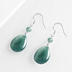 Jianlu Jade A-grade silver earrings for women, elegant high-end jade earrings, mother’s birthday gift for wife, mother, wife