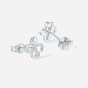 ZLF (ZLF) pt950 platinum earrings for women, simple glossy four-leaf clover earrings for your girlfriend, one pair - 1.96g