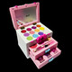 Xiaoling toys Jieyani makeup box girl makeup suitcase eye shadow box set children's manicure toy gift box 68652 French literary makeup bag